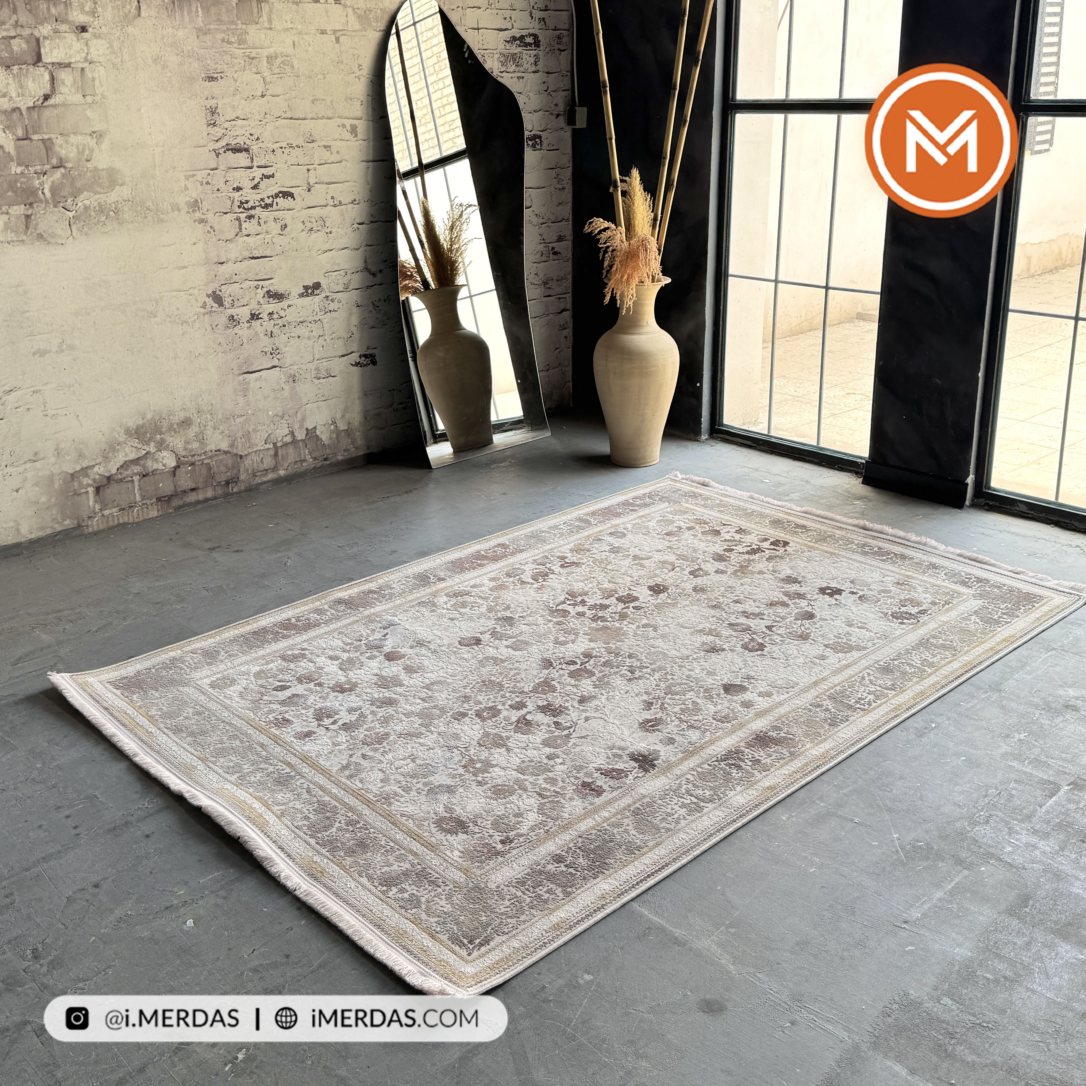 فرش وینتیج کد 10AV0120 زمینه فندقی